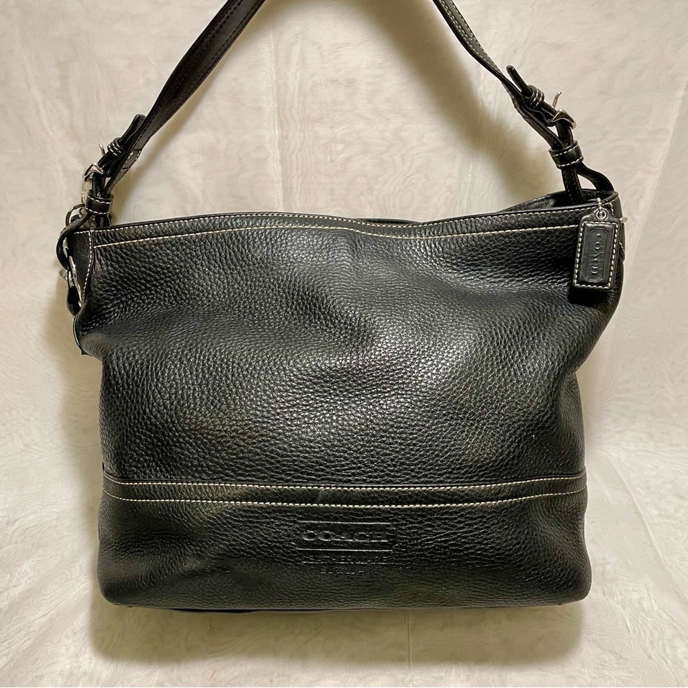 Coach Slouchy Hobo 5715 Pebbled Leather Nickel Hobo Bag, 💖DISCONTINUED💖